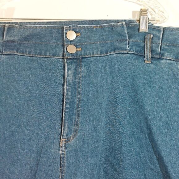 Eloquii Blue Denim Jean Shorts Plus Size 26 - Picture 3 of 10